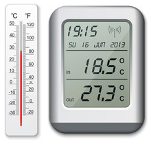 Normal And Digital Thermometer
