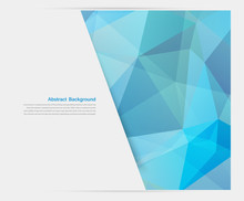 Vector Abstract Background. Polygon Blue And Card Geometric
