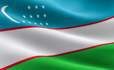 Poster - Uzbek flag