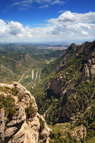 Fotoboard na płycie Widok z góry montserrat w pobliżu barcelona, ​​Katalonia, Hiszpania.