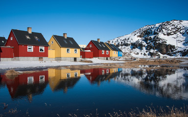 Colorful houses in Greenland