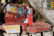 Buddhist mani prayer stones in Kalaczakra temples in Dharamsala