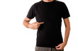 © Bits and Splits - Man in blank black t-shirt