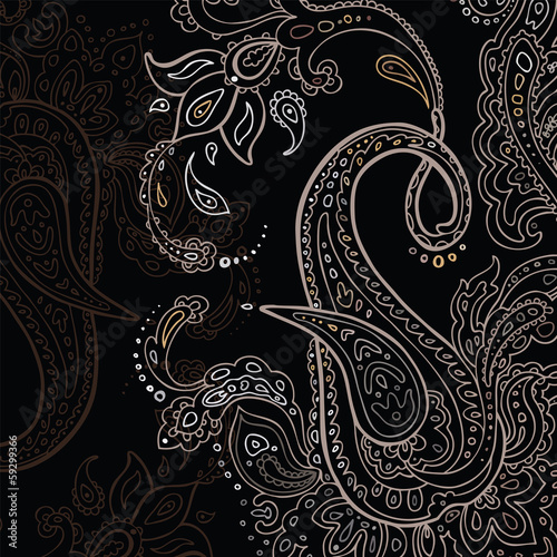 Obraz na płótnie canvas Tło Paisley. 