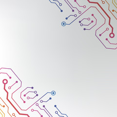 Poster - technology hi-tech circuit board texture