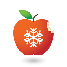 Apple With A Snow Flake