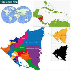 Wall Mural - Nicaragua map