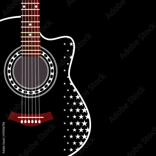 Obraz na płótnie canvas dwuczęściowy "dyptyk" Tło z gitarą