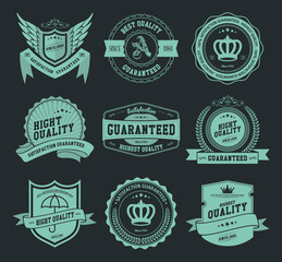 Wall Mural - retro vintage badges and labels