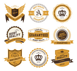 Wall Mural - retro vintage badges and labels