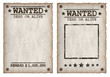 Wanted dead or alive grungy faded posters 