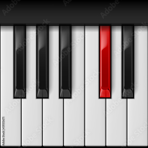 Naklejka dekoracyjna Piano keys.