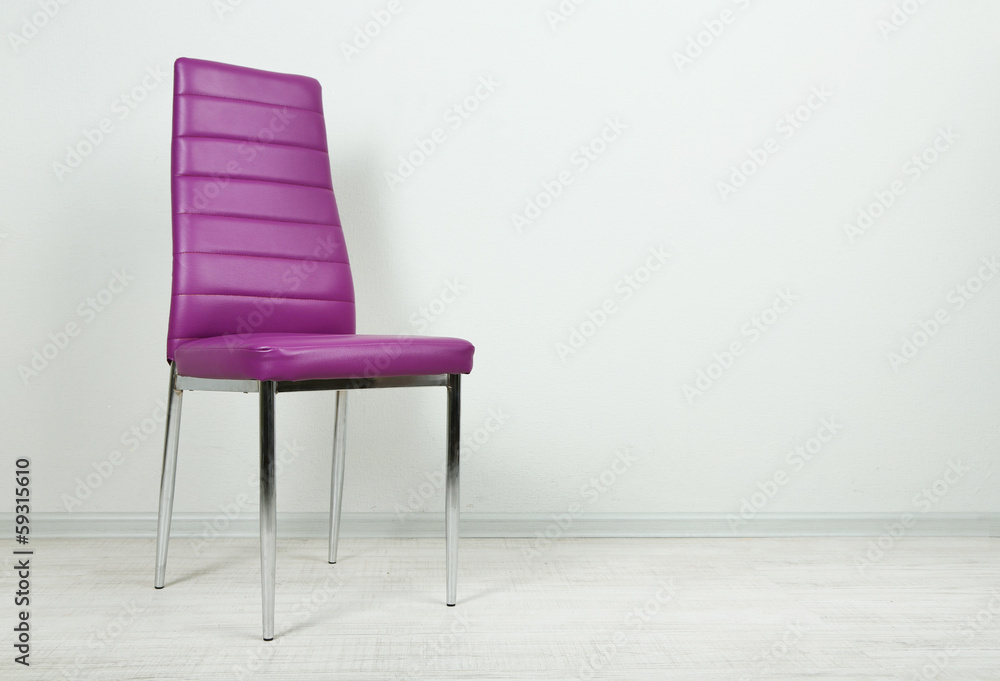 Modern  color chair in empty room on wall background