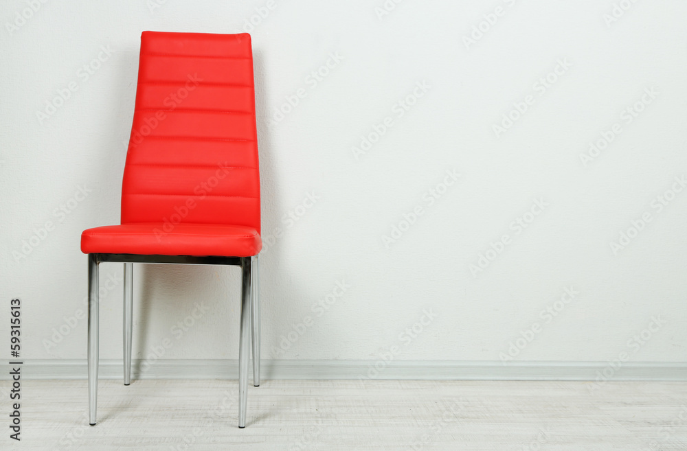 Modern  color chair in empty room on wall background