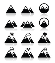 Mountain Vector Icons Set