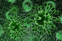 Green Bacterial Intruder Cells Causing Sickness