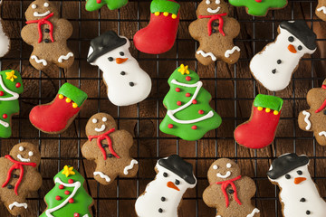 Sticker - Traditional Iced Gingerbread Christmas Cookies