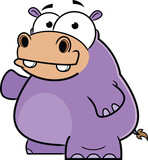 Fototapeta Pokój dzieciecy - Happy Hippo Cartoon