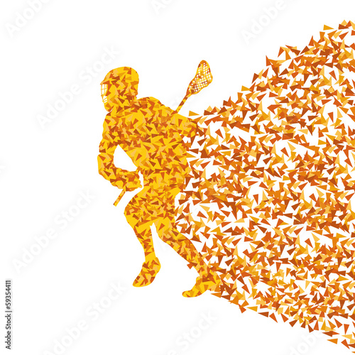 Board z aluminiowym obramowaniem Lacrosse player vector background abstrakcyjna koncepcja wykonana z trianu
