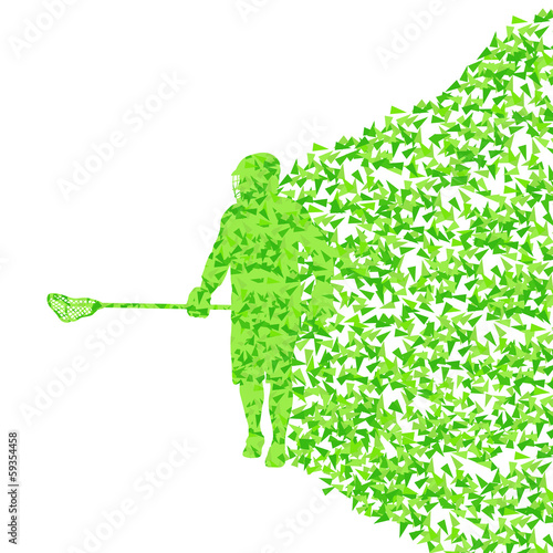 Board z aluminiowym obramowaniem Lacrosse player vector background abstrakcyjna koncepcja wykonana z trianu