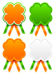 Poster - Award Badges Leaf Clover Ireland