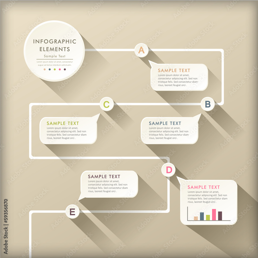abstract flow chart infographics