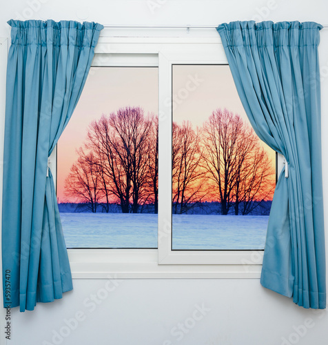 Plakat na papierze fotorealistycznym Widok z okna na