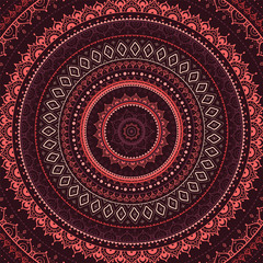 Poster - Mandala. Indian decorative pattern.