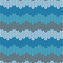Illustration Seamless Knitted Pattern.