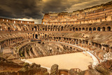 Inside of Colosseum in Rome, Italy