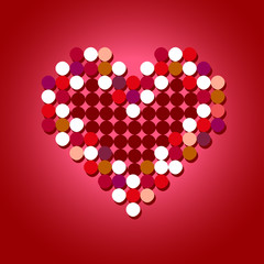 Poster - Red Halftone Vector Heart
