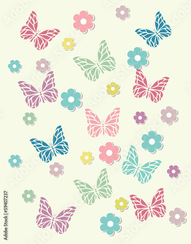 Plakat na zamówienie Beautiful baby vintage greeting card vector