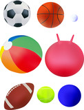Set of sport balls