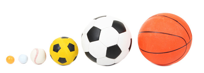 Sticker - Different balls, isolated on white