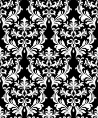 Canvas Print - Damask seamless pattern background