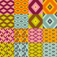 rhomboid seamless pattern collection