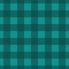 Wall Mural - Teal Plaid Striped Lumberjack Textured Fabric Background