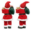 Little funny Santa Claus doll from two aspects back view