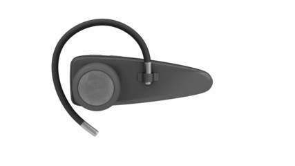 Wall Mural - Bluetooth headset on white background