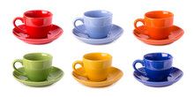Multicolored Cups Isolated