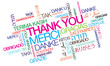 International Thank you gracias word tag cloud greetings