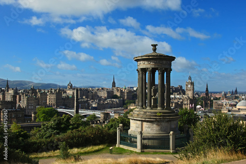 Board z aluminiowym obramowaniem Panoramę z Calton Hill, edynburg - Szkocja