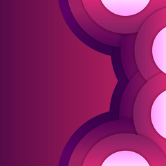 Fototapete - Abstract purple paper round shapes background