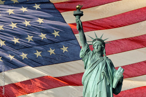 Board z aluminiowym obramowaniem Statua Wolności - Nowy Jork - Manhattan