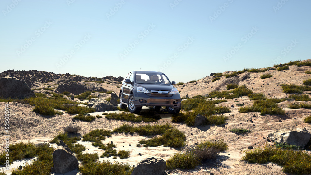 luksusowy-samochod-4x4-na-pustyni-w-czasie-wiosny-ilustrowany-3d