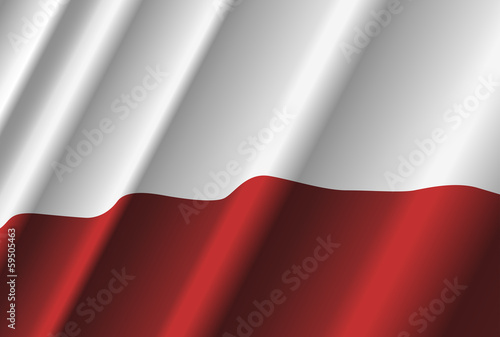 Board z aluminiowym obramowaniem Flaga polska