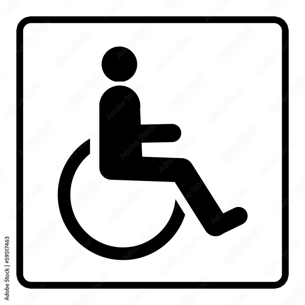 Symbol Schild Wc Toilette Damen Behinderte Rollstuhlfahrer Stock Gamesageddon