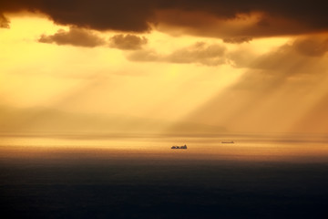 Canvas Print - Ship in the sea