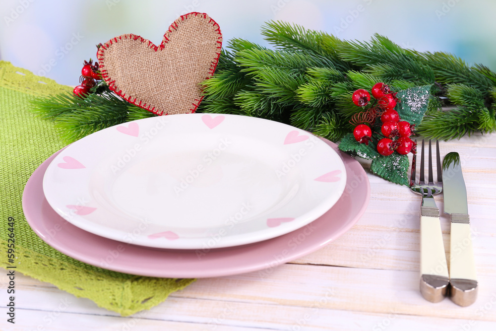 Set of utensil for romantic dinner,