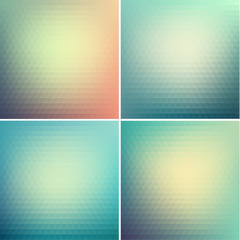 Wall Mural - abstract triangle backgrounds set